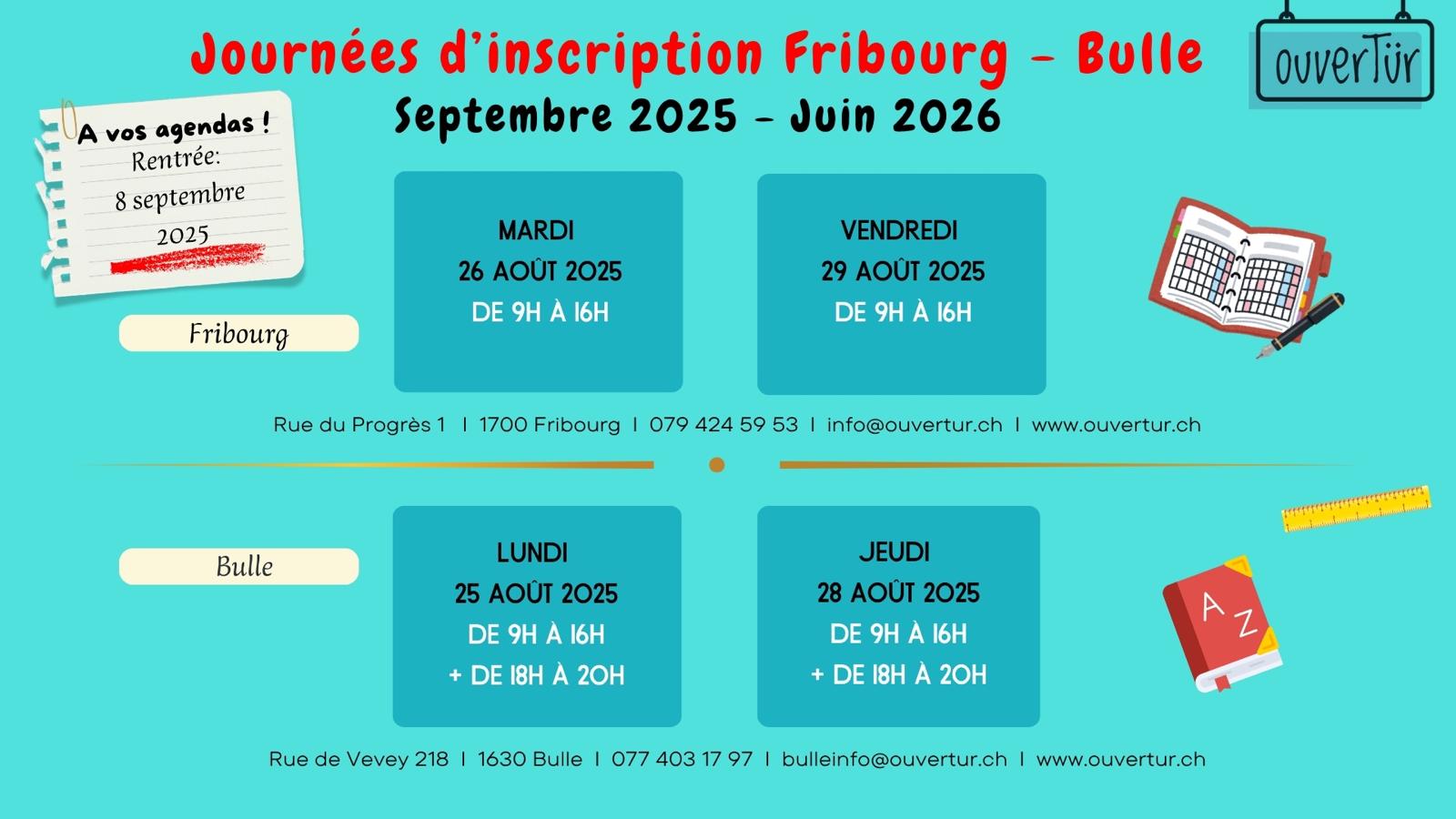 Bannière journées d'inscription